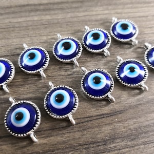 Evil Eye Connector ,Turkish Evil Eye Bracelet ,  Evil Eye Bracelet , Evil Eye Jewelry , 15pcs , 30pcs and 50pcs  For Choice YB21