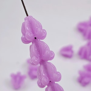 Hawaiian Purple Crown Flower Beads , 13×13.5 mm Coral Powder Crown Flower Beads , Purple Crown Flower Beads , 20 pcs or more. YB1237