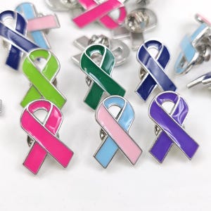 Breast Cancer Awareness Pin , Cancer Ribbon Pin, Cancer Ribbon Pin Badge , Breast Cancer Breast Cancer Prevention , 5 pcs or more , YB1203