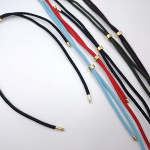 3 mm Half Finished Cord Necklace Connector Blanks, Cotton Rope Adjustable Necklace with Slider , Length 59 cm/ 24 &#39;&#39;, 2 pcs or more , YB1271