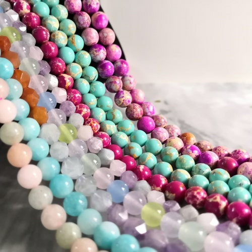 Perline Di Conchiglia Rotonde Ricostituite Da 8 Mm - Filo Intero - Foto 2