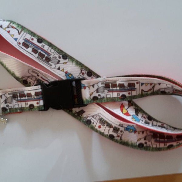 Schlüsselanhänger, Lanyard,  Wohnmobil rot