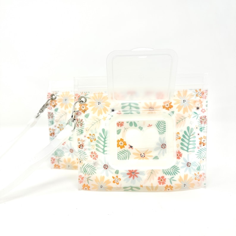 Wet Wipes Mini Pouch Baby Travel Mini Wipe Case Mini Wet Wipe Dispenser Holder Baby Shower Gift Mom Gift Diaper Bag Essentials image 4