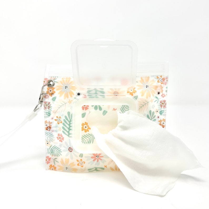 Wet Wipes Mini Pouch Baby Travel Mini Wipe Case Mini Wet Wipe Dispenser Holder Baby Shower Gift Mom Gift Diaper Bag Essentials image 5