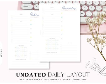 WEEKLY PLANNER | Undated | Week on One Page| Printable Planner | Weekly Habit Tracker  | Instant Download | PDF