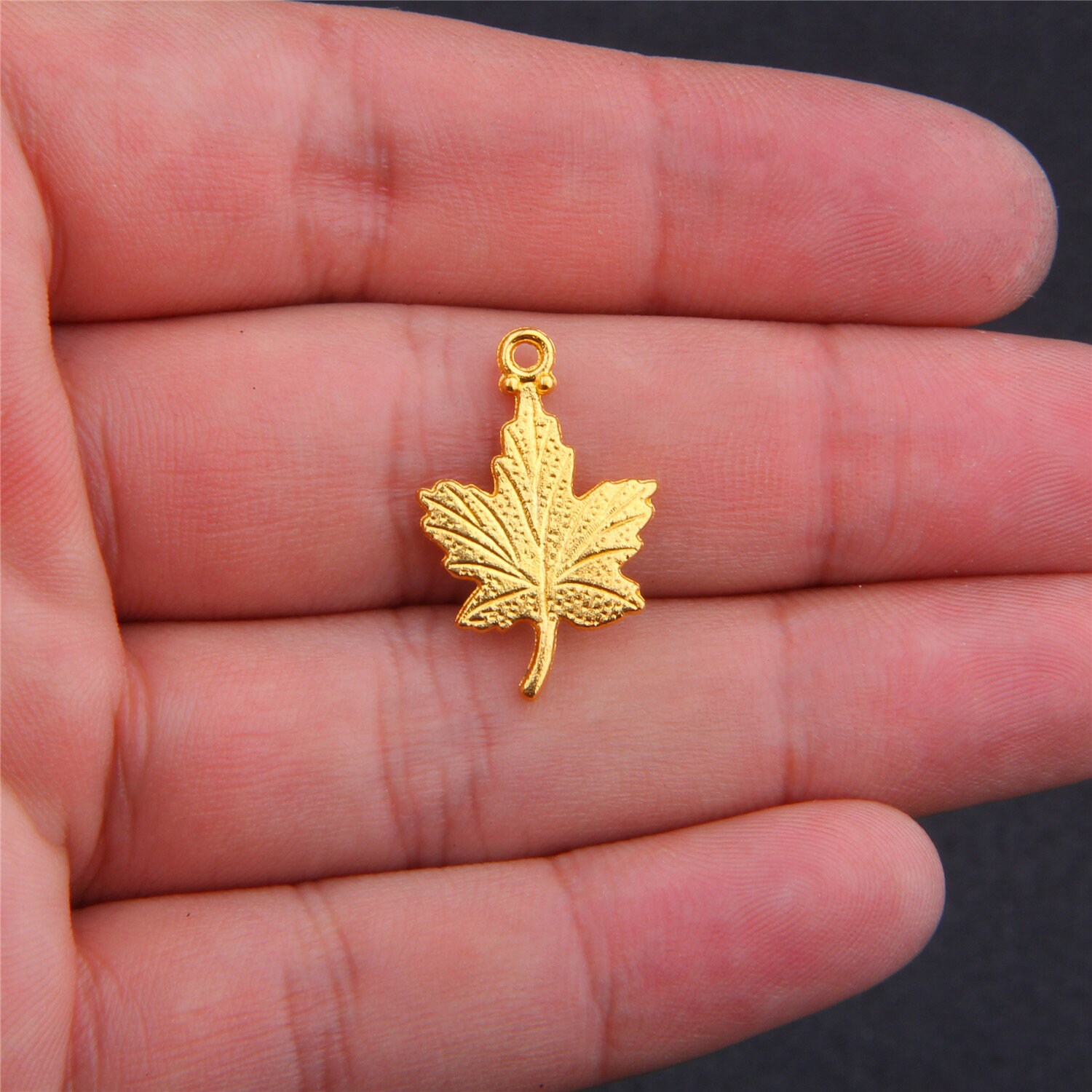 50pcs Gold Tone Maple Leaf Charms Metal Charm Silver Maple Etsy