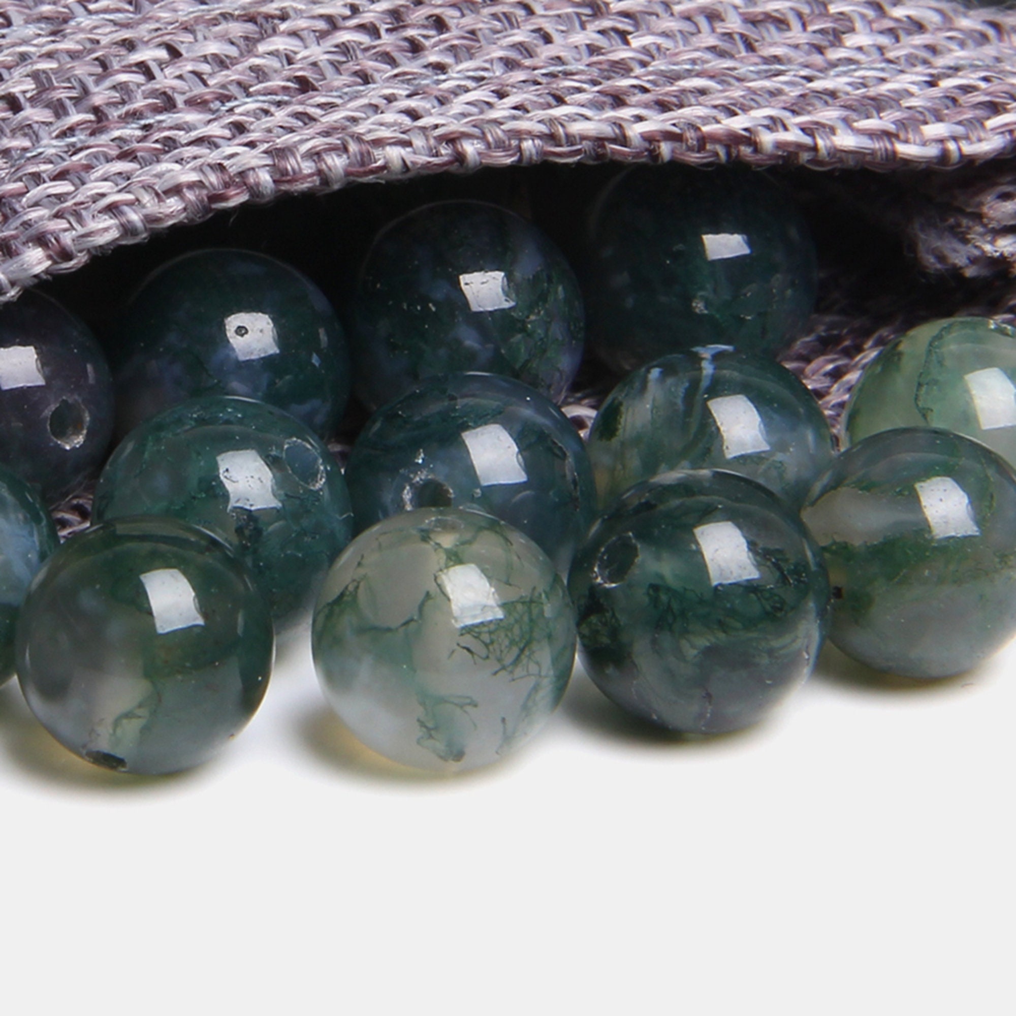 Natural green Moss Agate beads real agate beads green gemstone | Etsy