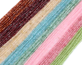 2 * 2 mm natürliche Kristalle quadratische Edelstein facettierte Perlen Box Perlen, kleine quadratische Würfel Perlen, DIY Schmuck, lose natürliche kleine Würfel Würfel quadratische Perlen