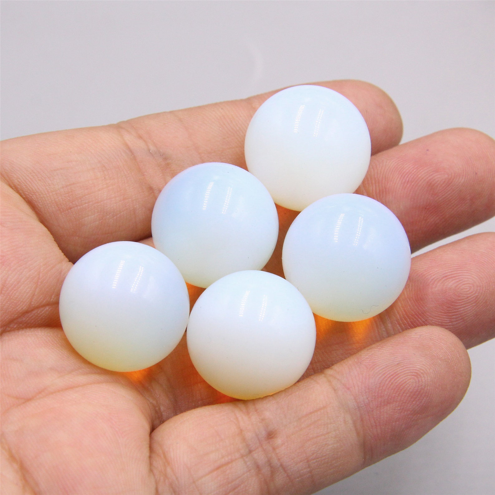 20mm 2pcs White opal Ball Natural opal Sphere Globe Roundness Etsy
