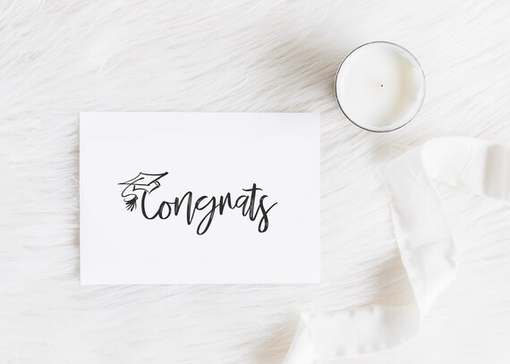 Graduation Card---INSTANT DOWNLOAD--Congratulations Card--Grad Student--High School graduation--College Graduation--Neutral Card Il_570xn