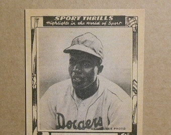 1948 Swell Sports Thrills #3 Jackie Robinson [] Brooklyn Dodgers (RC) RP