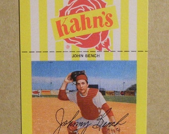 1968 Kahn's Wieners Baseball #8 Johnny Bench [] Cincinnati Reds (RC) RP