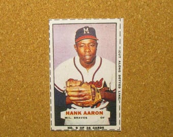 1963 Bazooka Baseball #9 Hank Aaron [] Milwaukee Braves (RP)