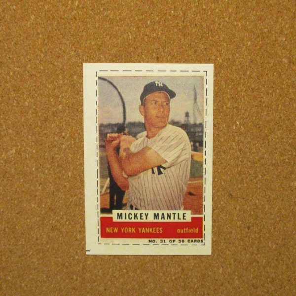 1960 Bazooka Baseball #31 Mickey Mantle [] New York Yankees (RP)