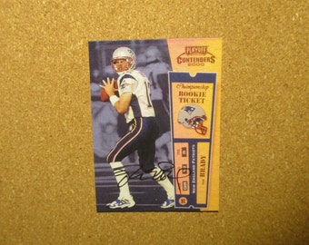 2000 Playoff Contenders Rookie Ticket Auto #144 Tom Brady [] New England Patriots (RC) Mini RP