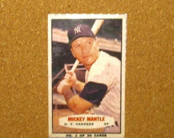 1963 Bazooka Baseball #1 Mickey Mantle [] New York Yankees (RP)