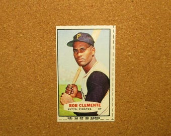 1965 Bazooka Baseball #14 Roberto Clemente [] Pittsburgh Pirates (RP)