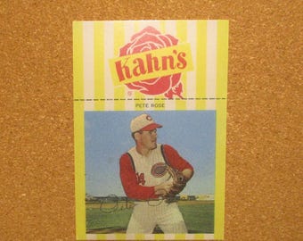 1966 Kahn's Wieners Baseball** Pete Rose (Cincinnati Reds) RP