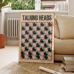 Retro Music Wall Print | Band Wall Decor | Digital Download Print | Talking Heads Poster | Printable Poster | 80s Band Poster | 80s Poster