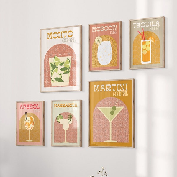 Cocktail Wall Art Etsy