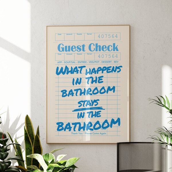 Blue Bathroom Art - Etsy
