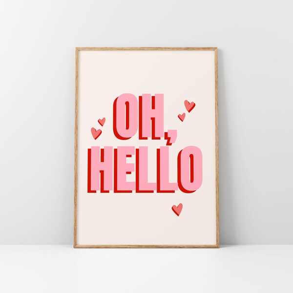 Hot Pink Wall Art Etsy