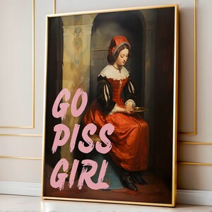 Go Piss Girl Rug - Etsy