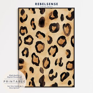 Leopard Wall Print, Maximalist Jungle Print, Funky Wall Art, Preppy Room Decor, Girly Wall Art, Apartment Wall Art, Cheetah Print