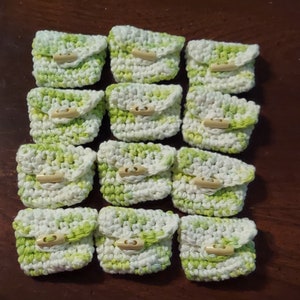 Montessori Memory Games of Number Crochet mini pouches #6