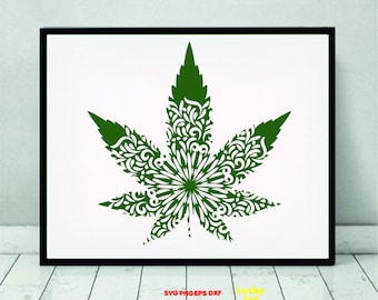Download Cannabis leaf svg | Etsy