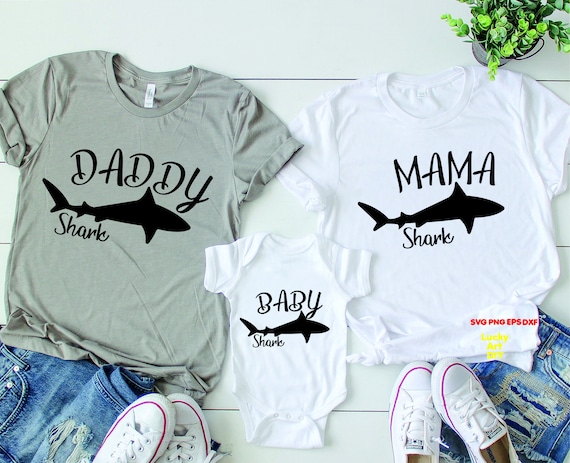 Mama Shark svg Daddy Shark svg Baby Shark svg Matching Family | Etsy
