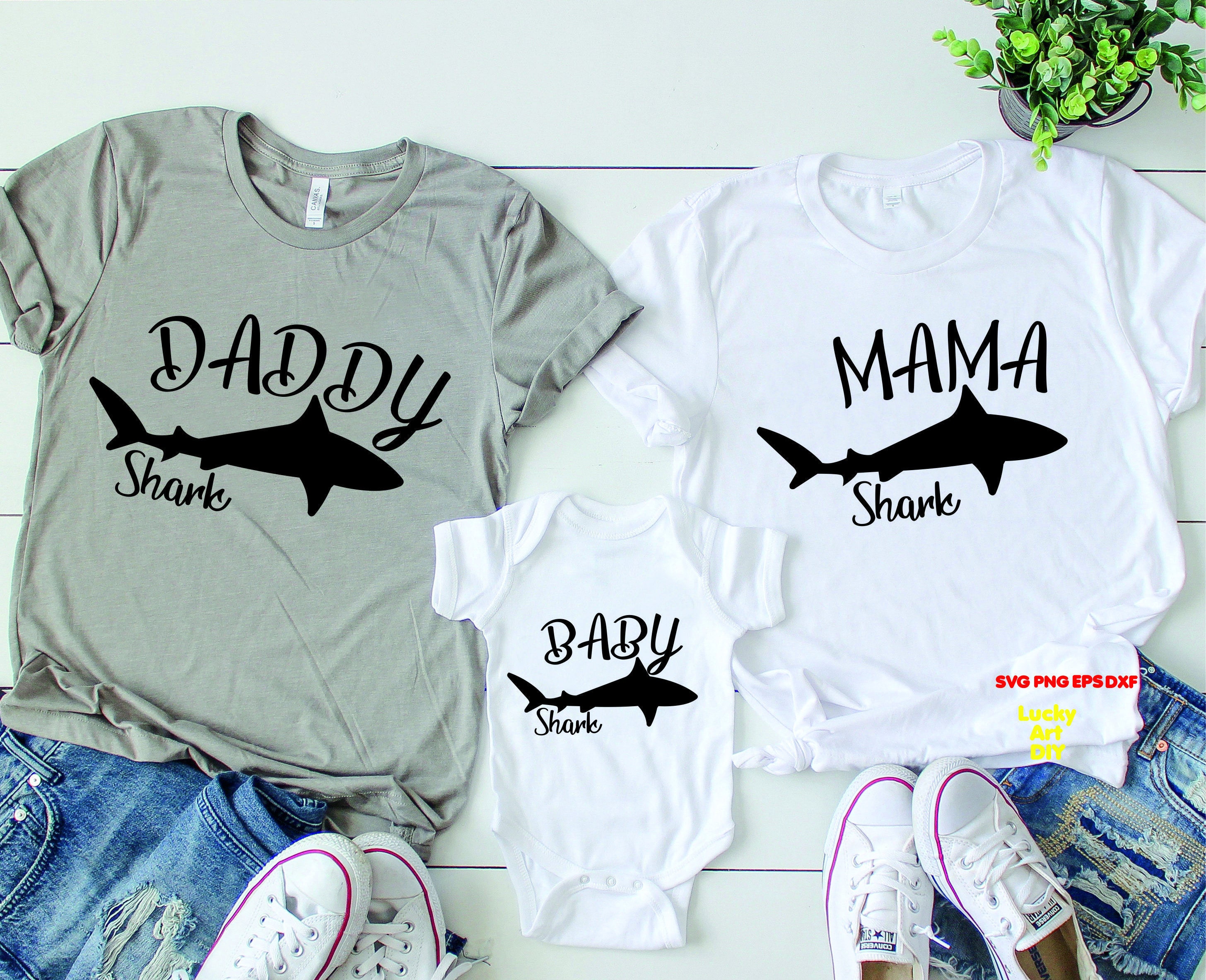 Download Mama Shark Svg Daddy Shark Svg Baby Shark Svg Matching Family Etsy