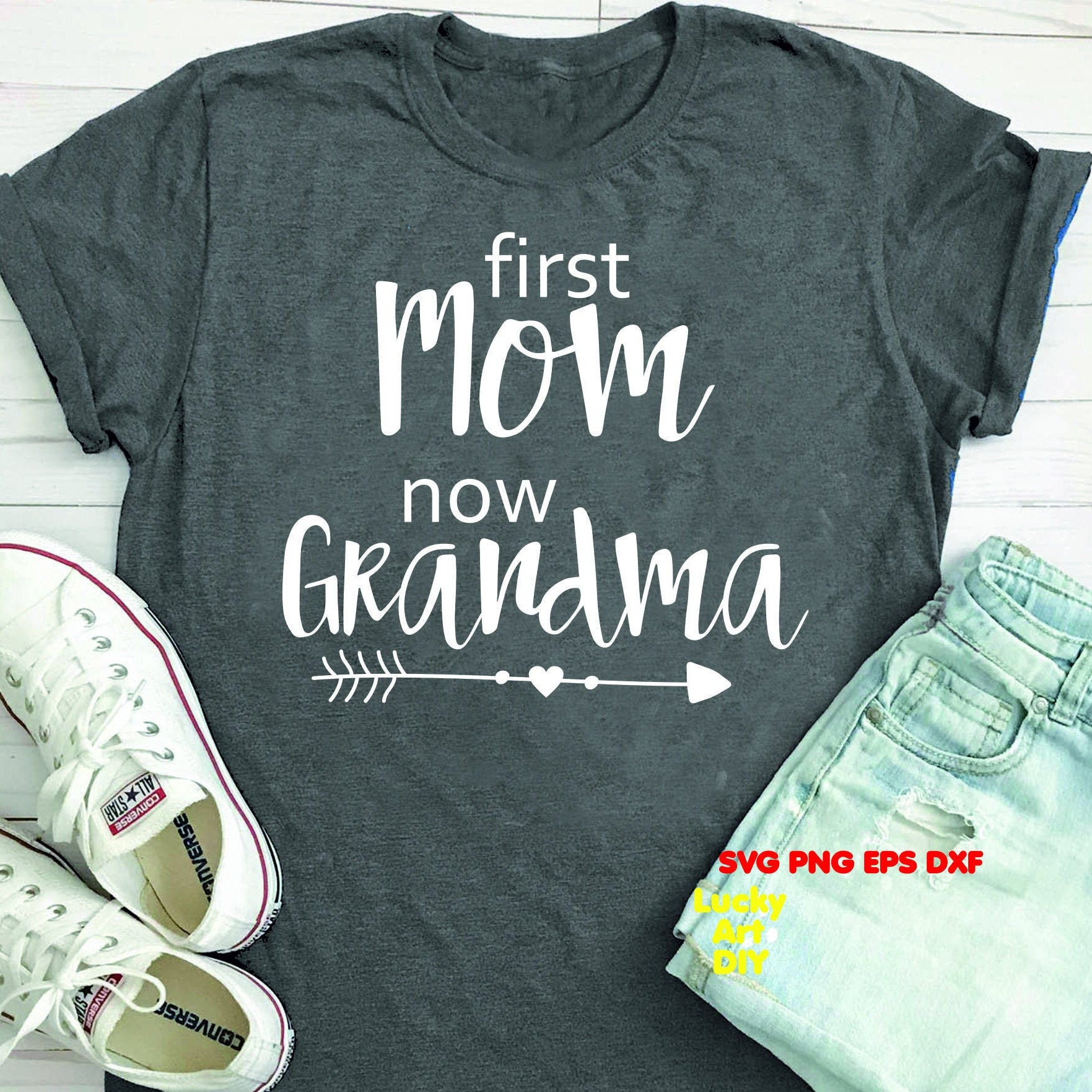 Download First Mom Now Grandma Svg Shirt Svg Gift Pregnancy Reveal Cut Etsy