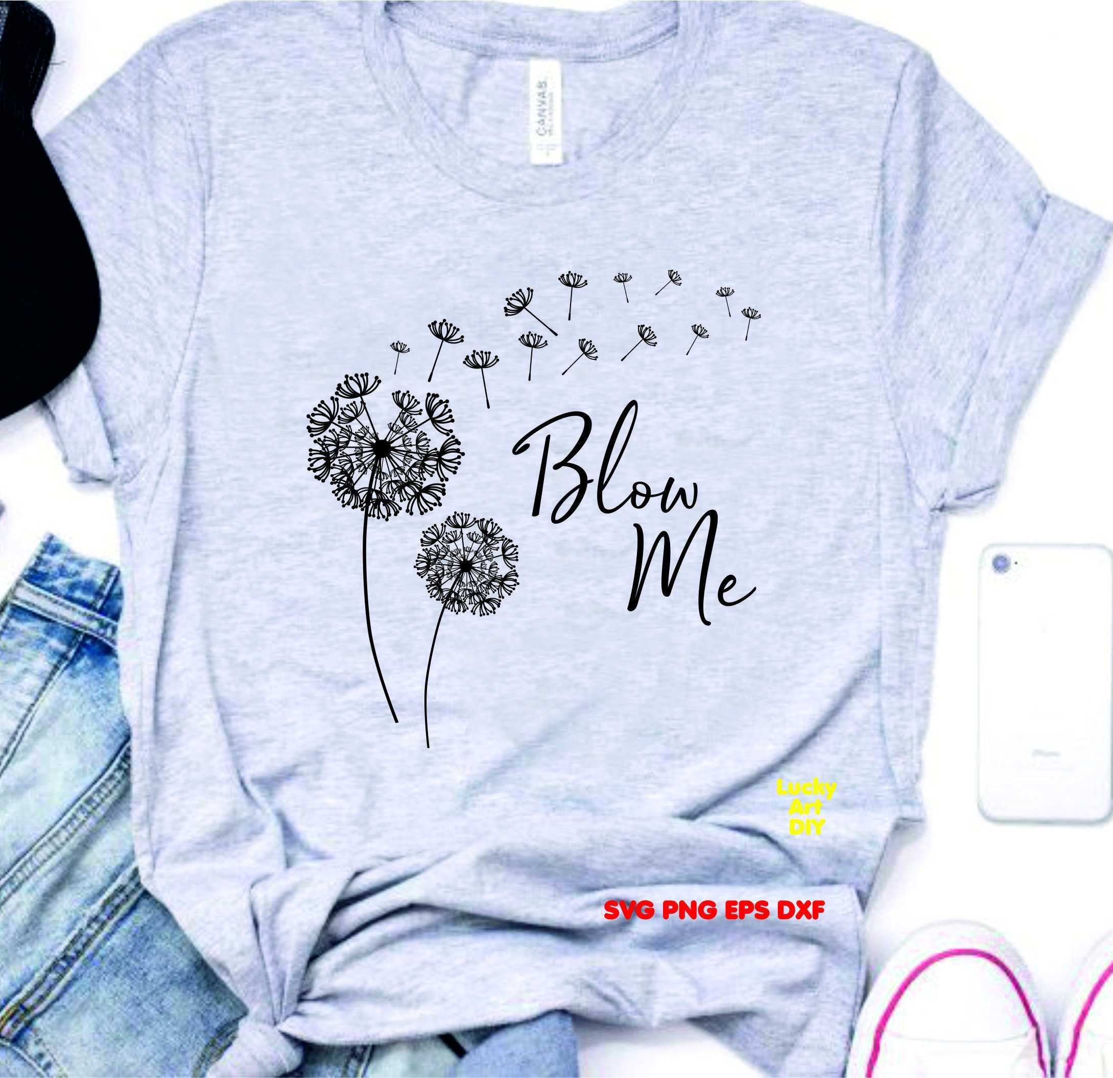 Download Dandelion Svg Blow Me Svg Adult Humor Flower Birthday Go Away Etsy