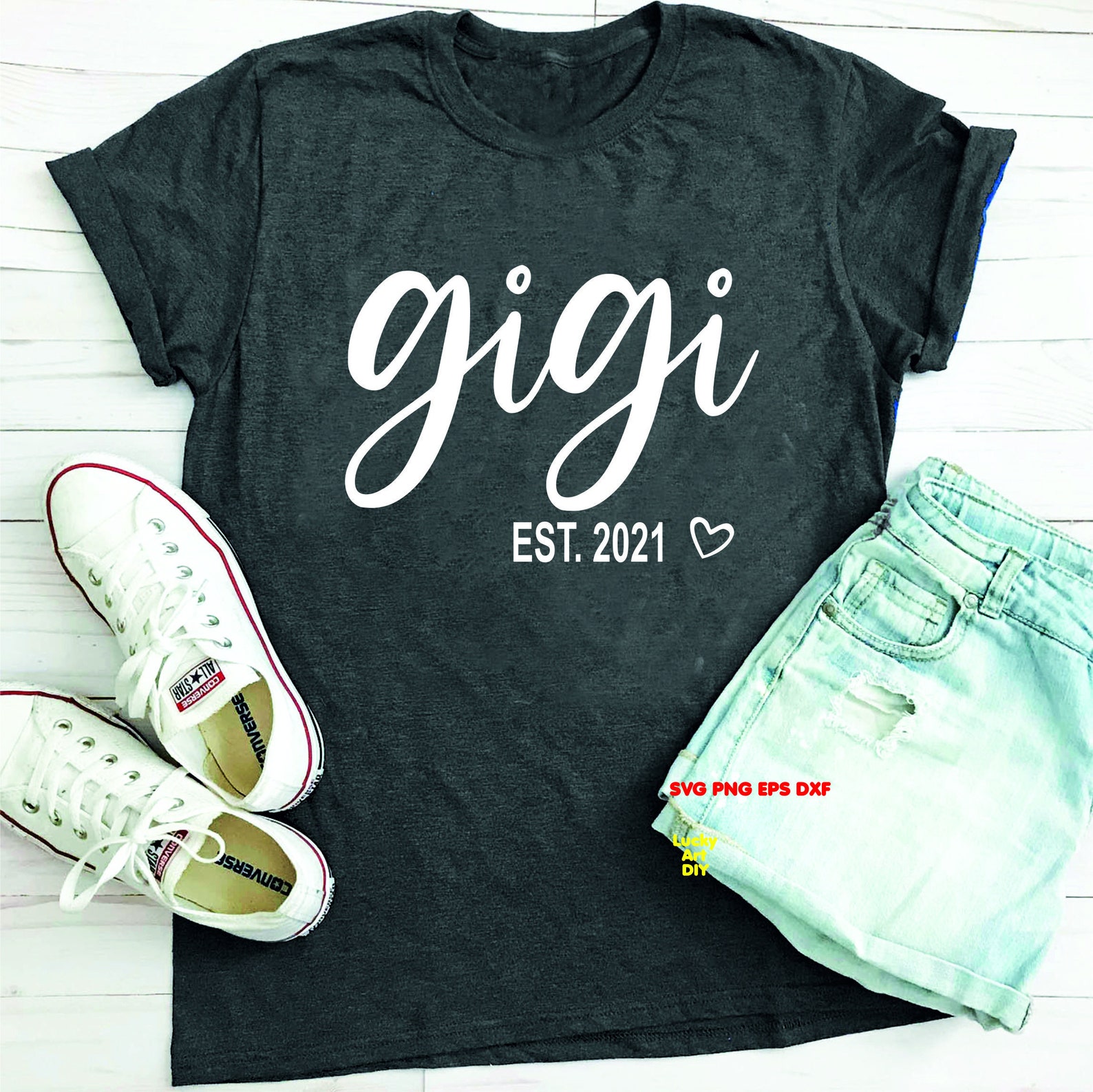 Download GiGi est 2021 SVG Grandmother Blessed New Grandma ...