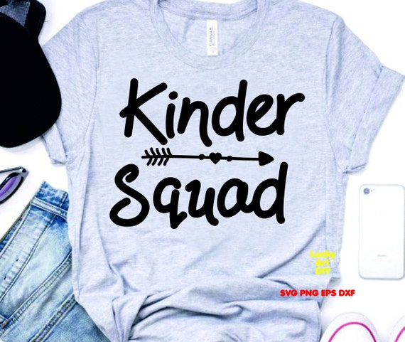 Download Free Kinder Squad Svg Shirt Elementary School Kindergarten Etsy SVG Cut Files
