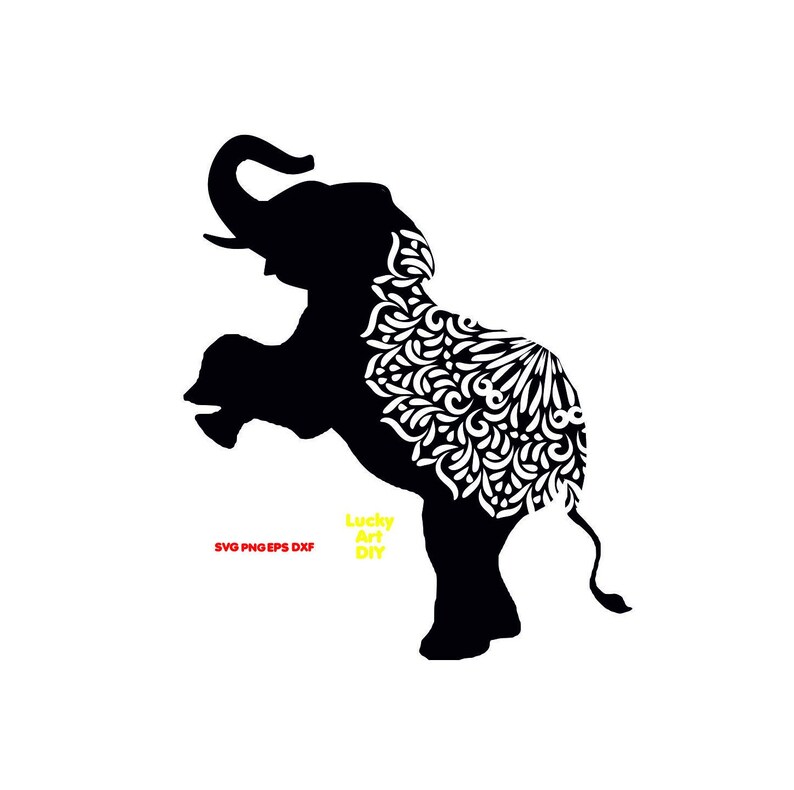 Download Elephant SVG Mandala animal svg Summer EPS Dxf Cut Files | Etsy