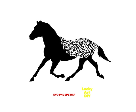 Download Mandala Horse svg Floral Cut Files Digital file Zentangle ...