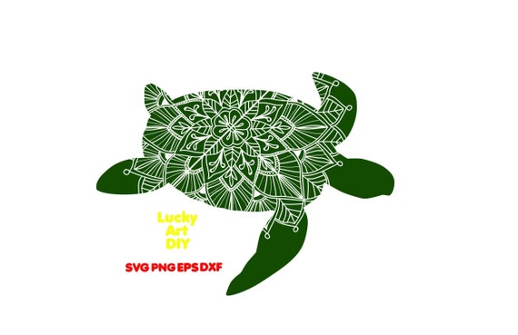 Turtle Svg Sea Turtle Svg Tribal Svg Hawaii Mandala Stencil Etsy