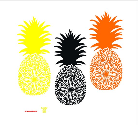 Download Mandala Style Pineapple Svg Summer Eps Dxf Cut Files Digital Etsy