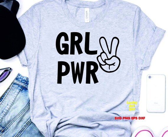 Download Grl Pwr Svg Girl Power Svg Peace Sign Svg Tshirt Feminist Etsy