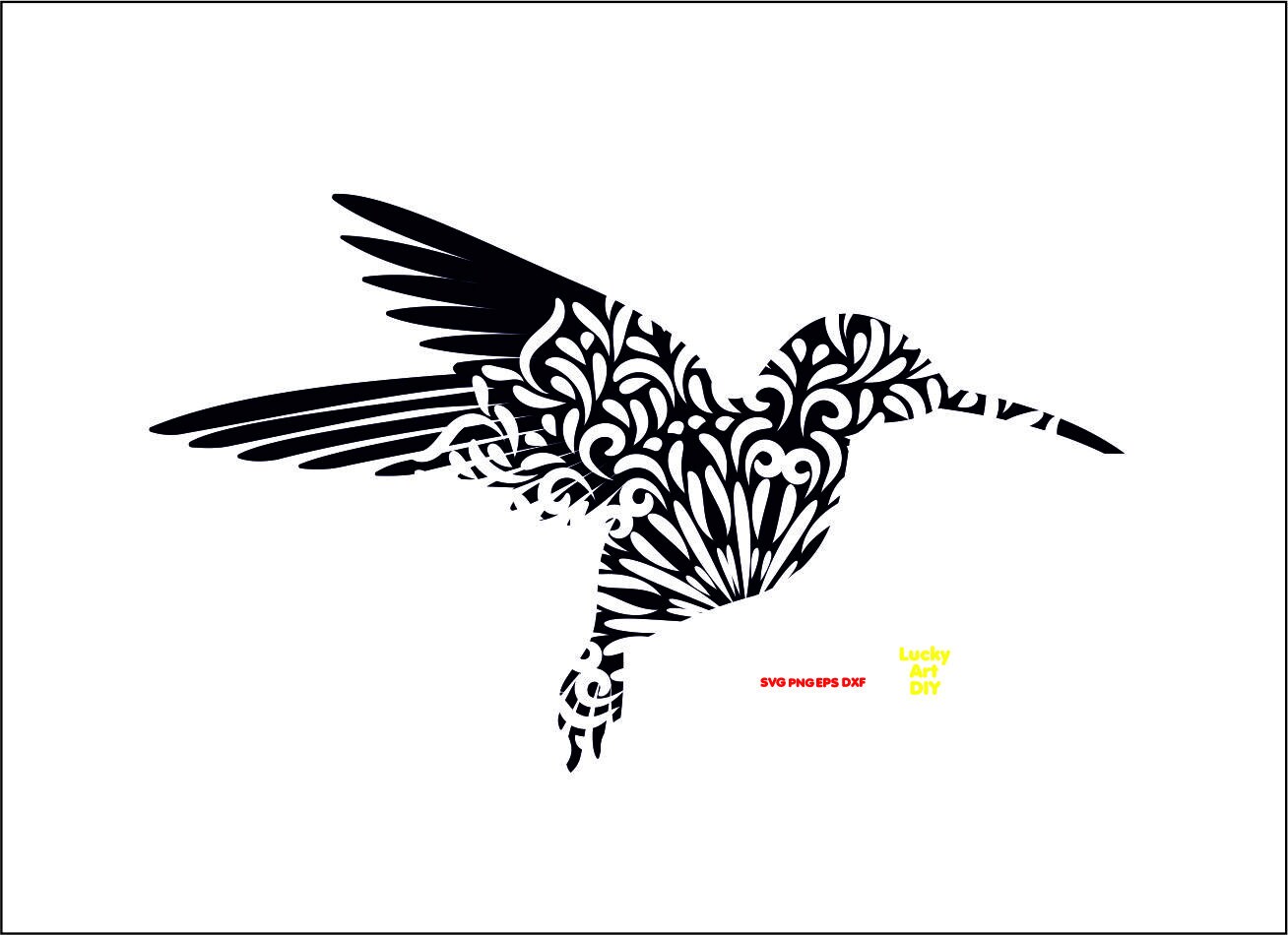 Download Hummingbird Svg Mandala Bird Svg Summer Eps Dxf Cut Files Etsy