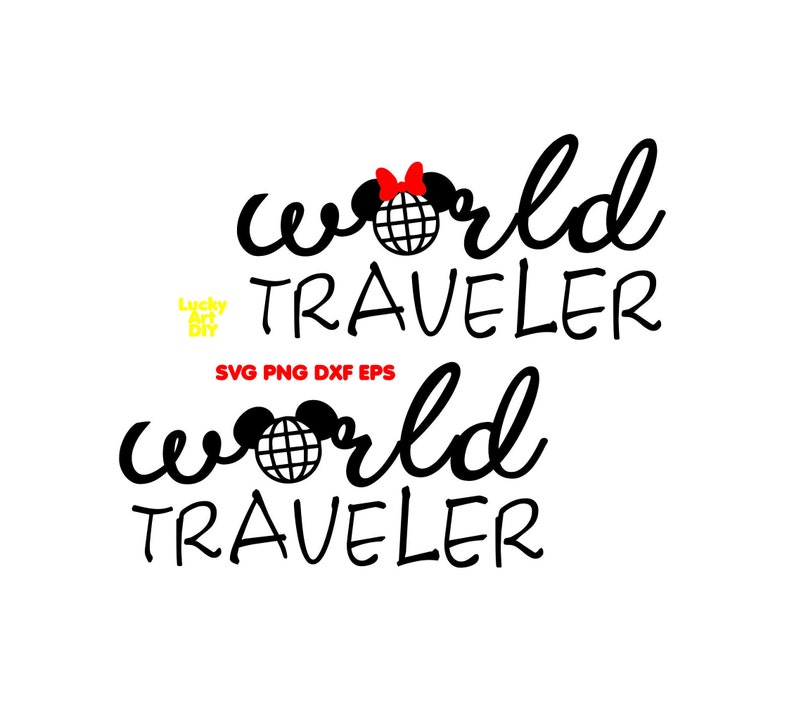 World Traveler svg Disney svg Mickey Minnie voyage de vacances | Etsy