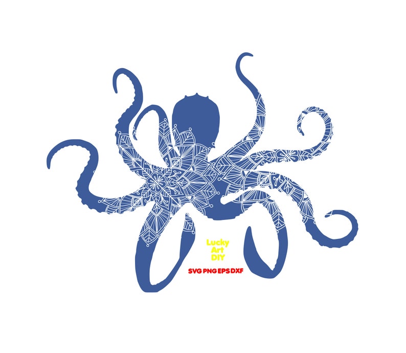 Download Octopus Mandala SVG EPS Dxf Cut Files Digital file ...