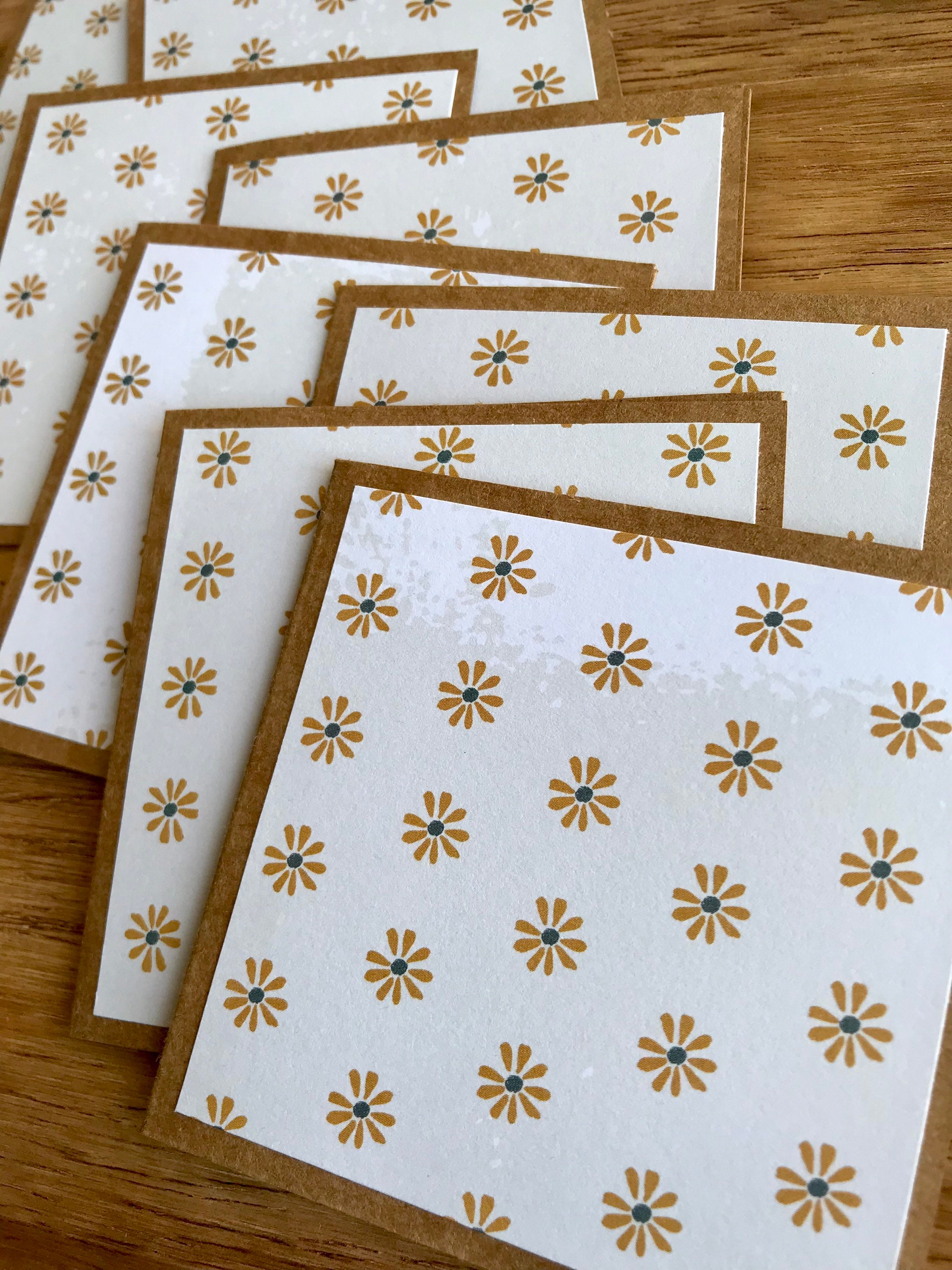 Daisy Mini Card Set/ Small Card With Envelopes / Flower Cards for