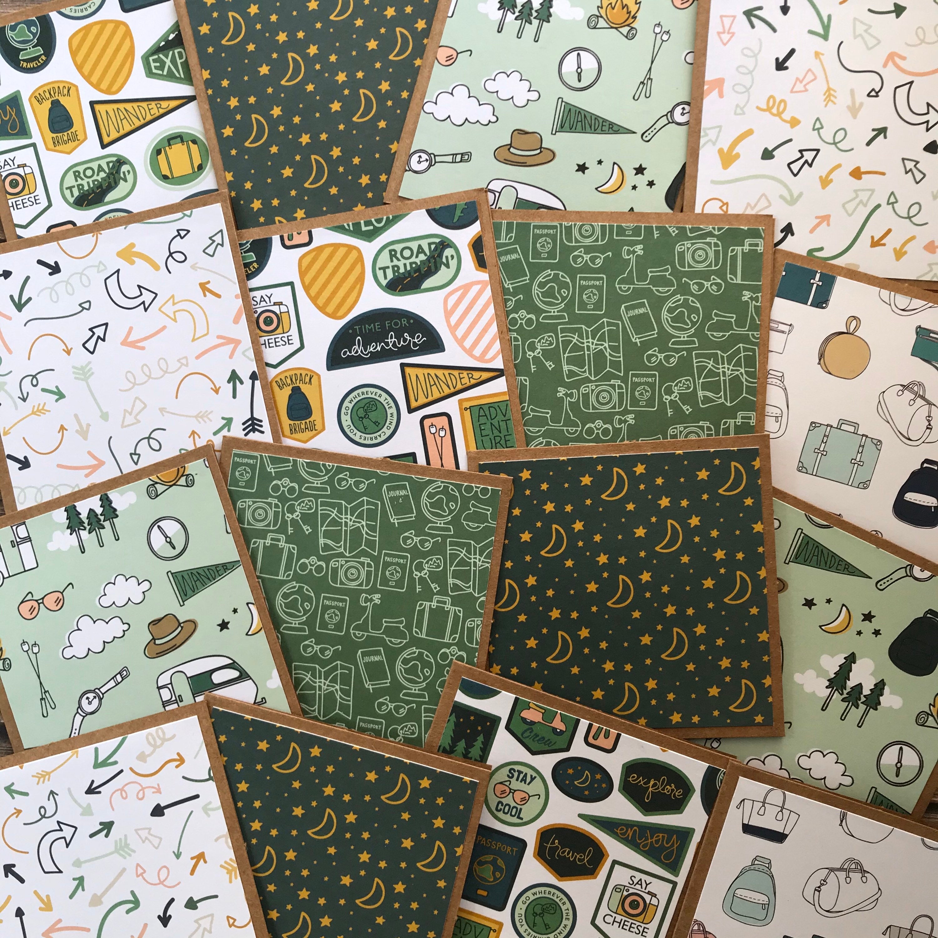 Camp Mini Cards / Blank Mini Cards and Envelope Set / Camp Mini Cards ...