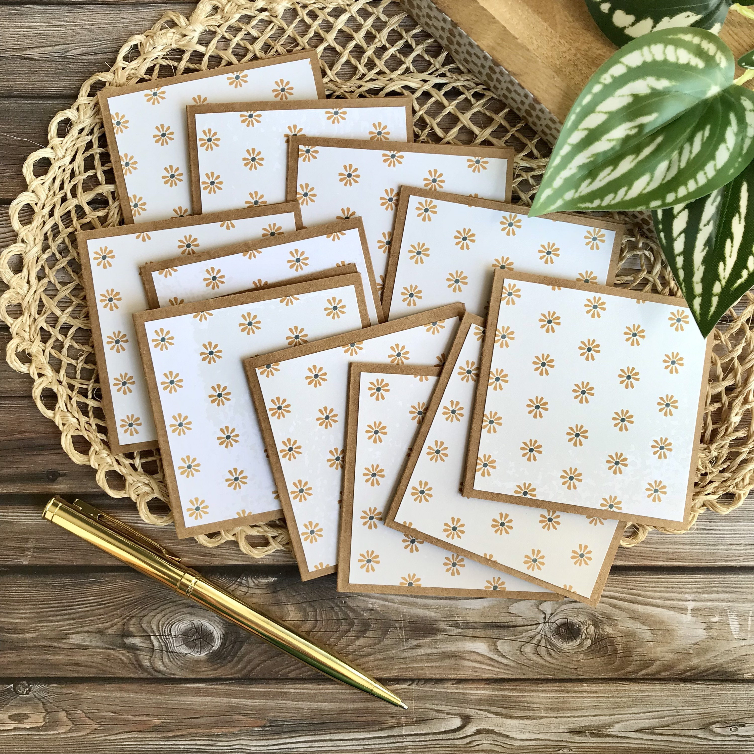 Daisy Mini Card set/ Small Card With envelopes / Flower Cards for all occasions