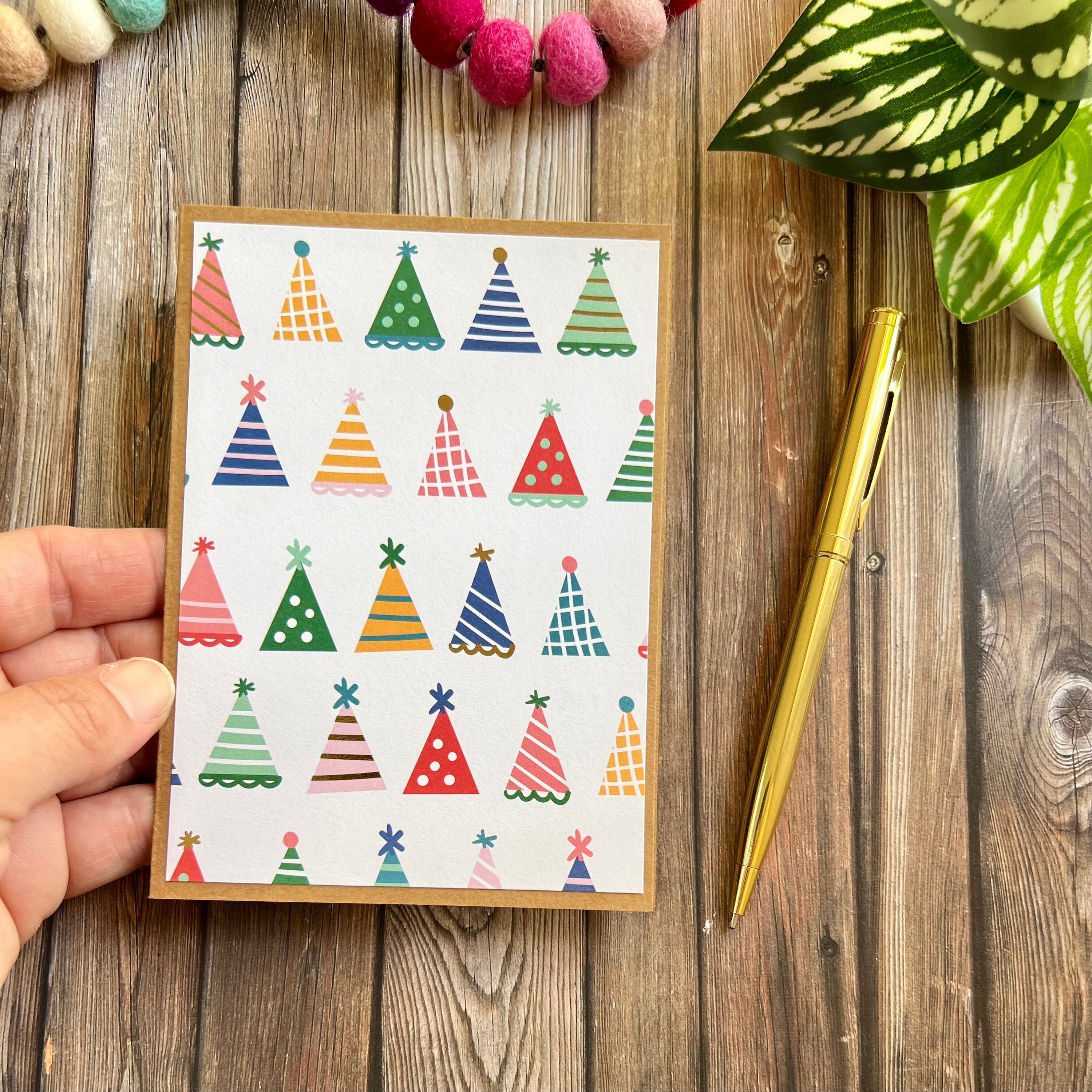 Handmade Birthday Card Set - Blank Greeting Cards - Fun Party Hat and ...