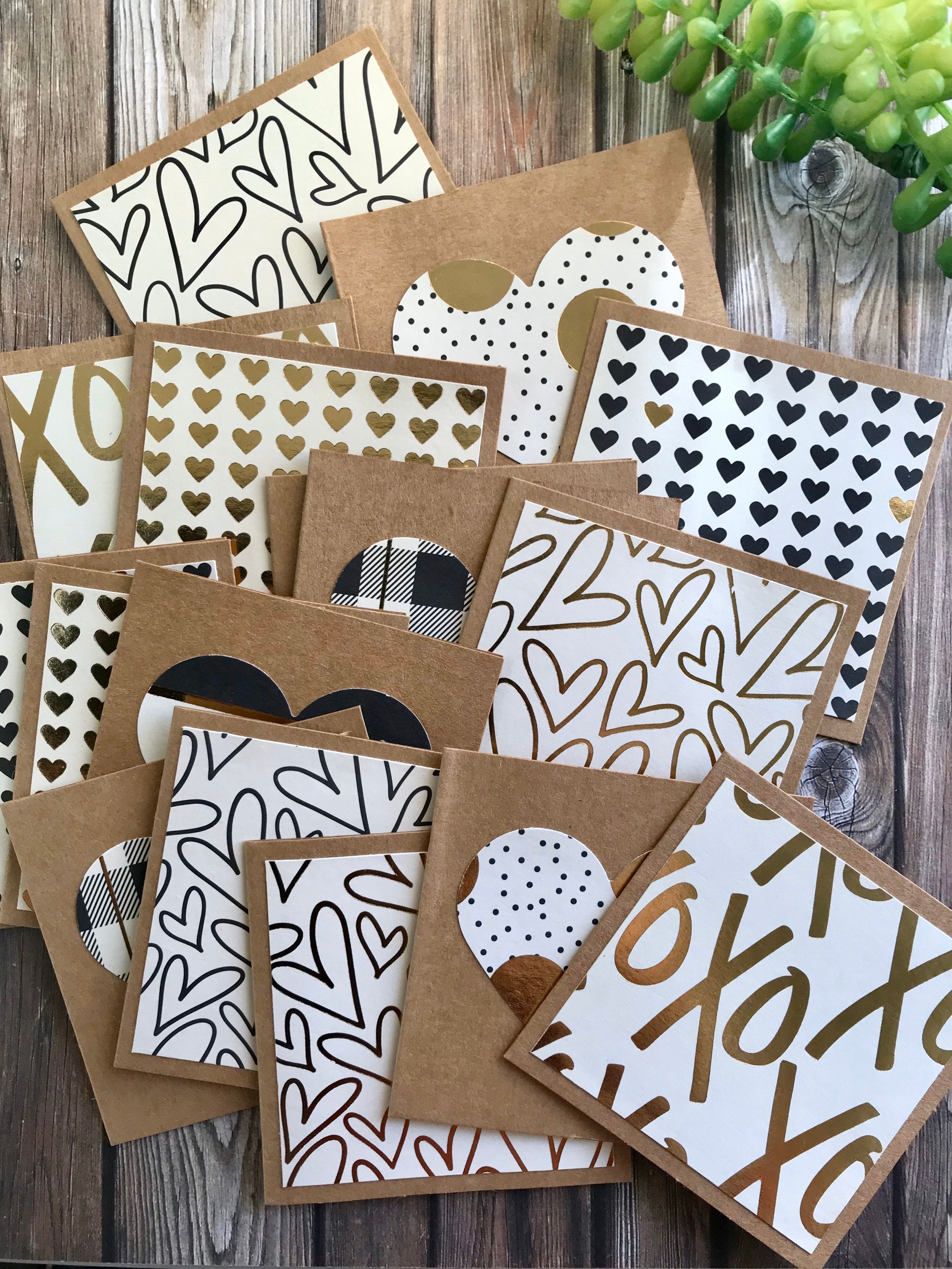 love-mini-cards-valentines-day-mini-card-set-4-pack-etsy