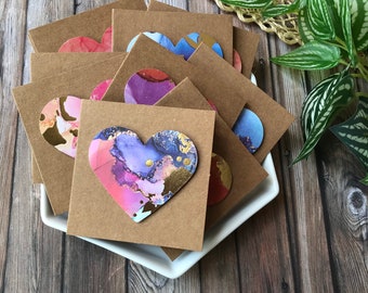 Valentine’s Day Mini Cards - Heart Mini Note Cards with Envelopes - Small  Cards for Gifts, Classroom Valentines, or  Galentines Day